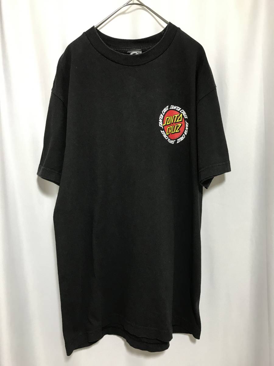 SANTA CRUZ サンタクルーズ　両面ロゴプリントTシャツ　USA古着　California skater border Mサイズ