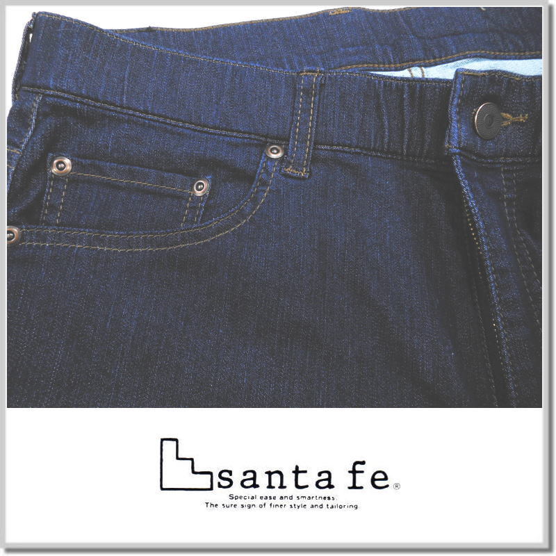 サンタフェ santa fe スーパーストレッチデニムテーパードパンツ 65802-96(BLUE)-48(L) ジーパン_画像3