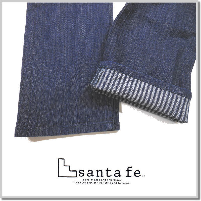 サンタフェ santa fe 変り織カラーデニムテーパードパンツ 65404-98(INDIGO)-48(L) ジーパン_画像4