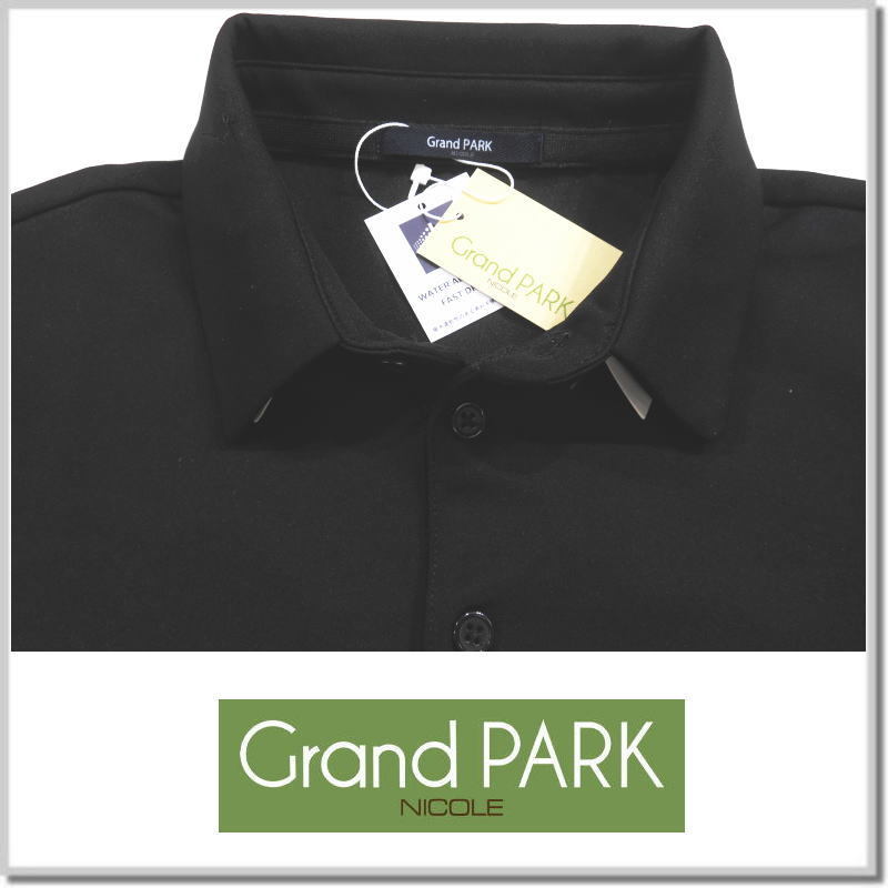 グランドパーク Grand PARK NICOLE 圧縮マイクロ鹿の子ポロシャツ 3269-9520-49(BLACK)-46(M) 半袖ポロ カットソー_画像2