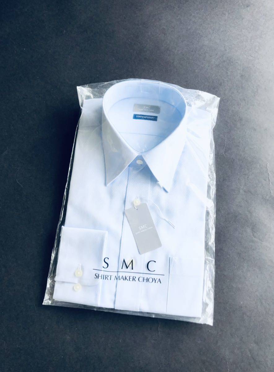 SMC/SHIRT MAKER CHOYA 新品未使用 紳士/メンズ ビジネスシャツ/ワイシャツ/ドレスシャツ 長袖 形態安定 39-80 百貨店取扱商品 送料無料_画像1