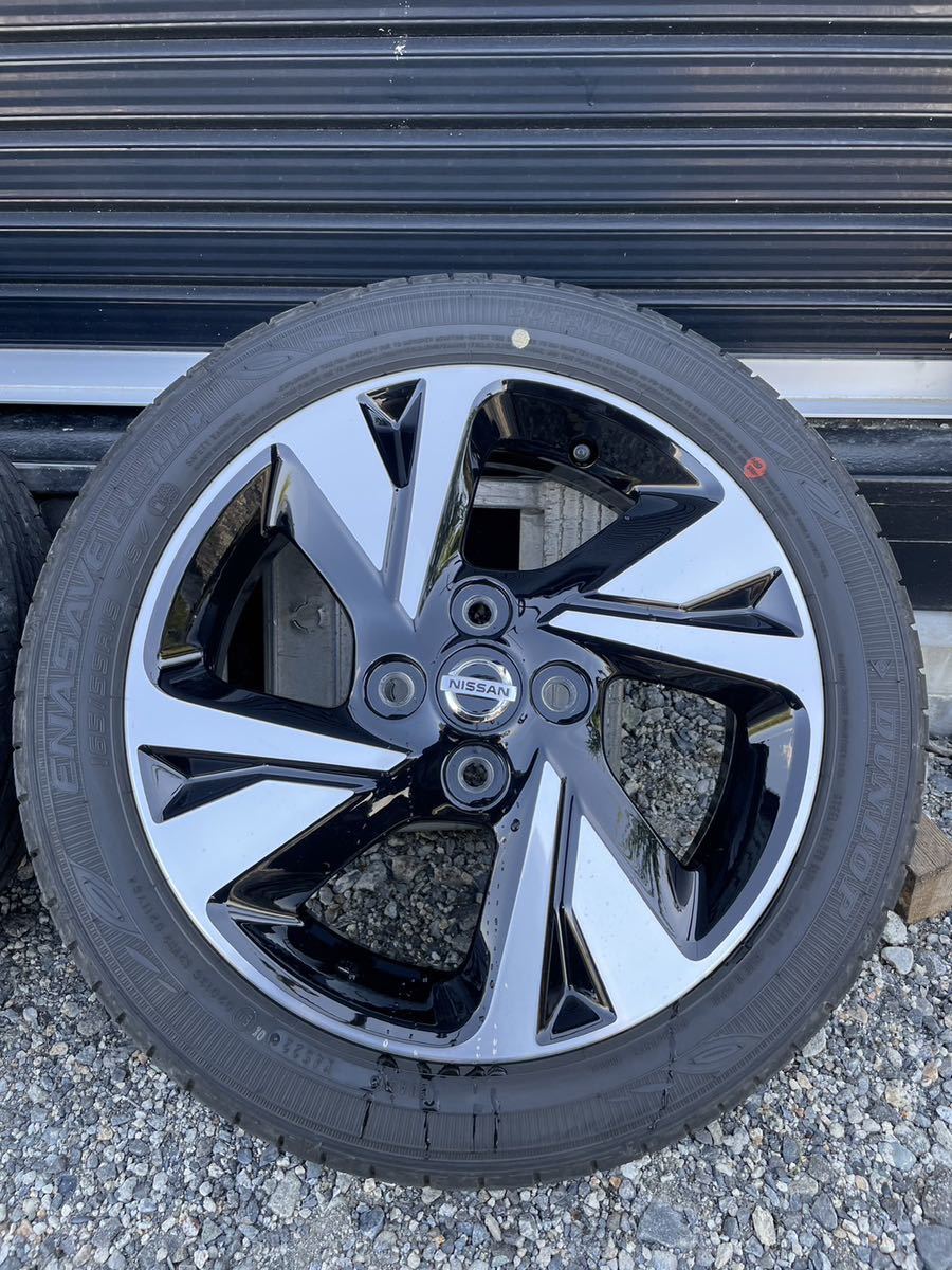 ほぼ新車外し! 日産ルークス 純正アルミタイヤ4本セット 165/55R15
