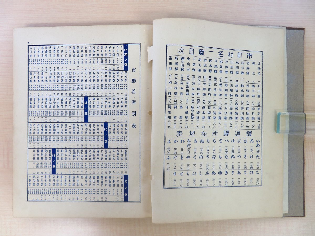 日下伊兵衛『最新全国市町村名一覧 附いろは引 駅所在地表』大正13年和楽路屋刊（第3版）大正時代の全国地名一覧書_画像4