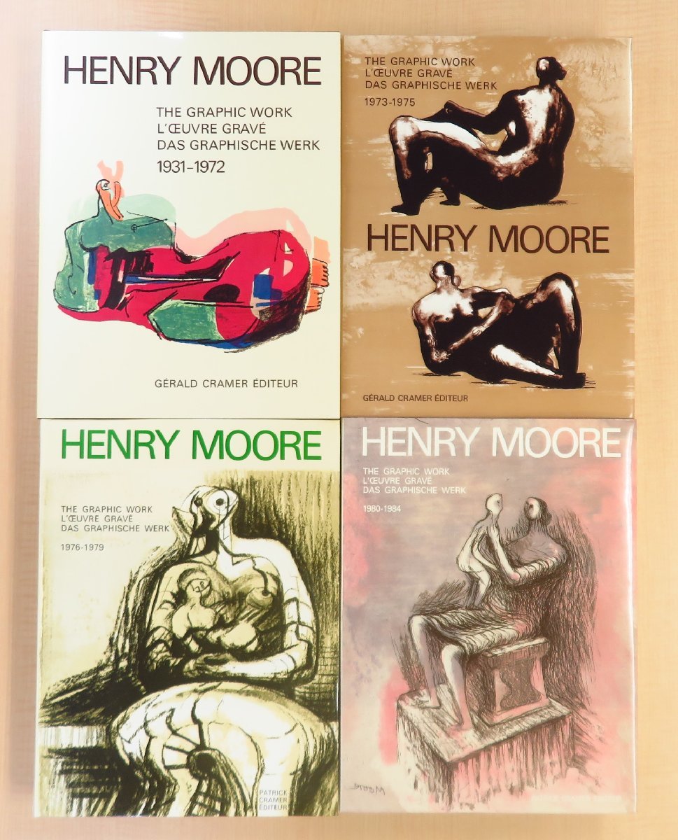 ヘンリー・ムーア全版画作品集『Henry Moore catalogue of graphic work』(全4冊揃) カタログレゾネ 彫刻家 現代美術_画像1