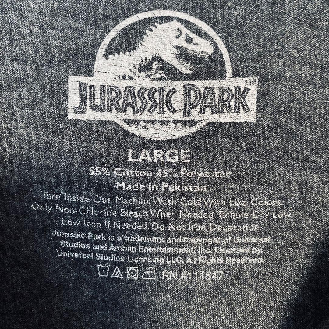 【入手困難】JURASSIC PARK ジュラシックパーク　Tシャツ Lサイズ　恐竜　一点物　レア　ゆったり　アニメ　映画　ムービー　海外　輸入_画像6