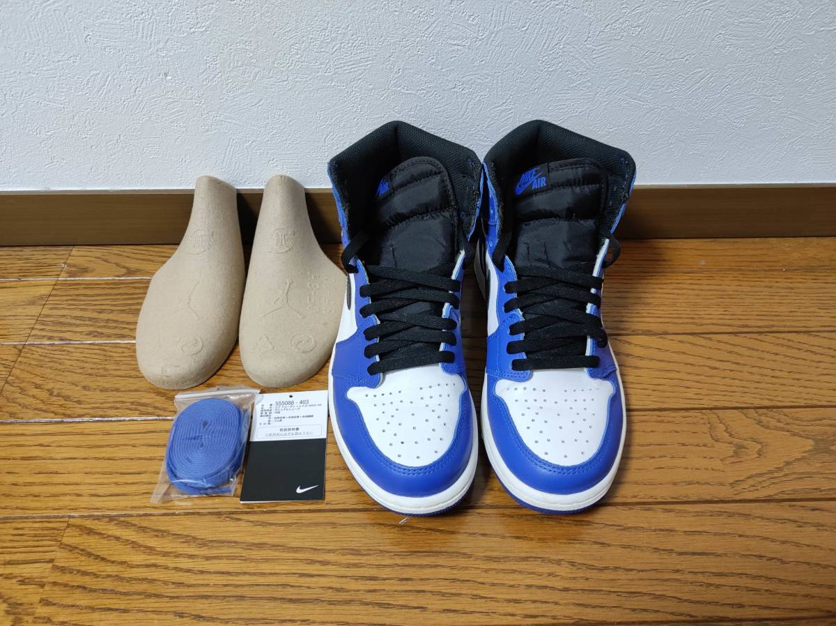 NIKE AIR JORDAN 1 RETRO HIGH OG GAME ROYAL 国内正規品 27cm 555088-403 85 bredbanned chicago travis scott つま黒 AJ1 kaws off white_画像7