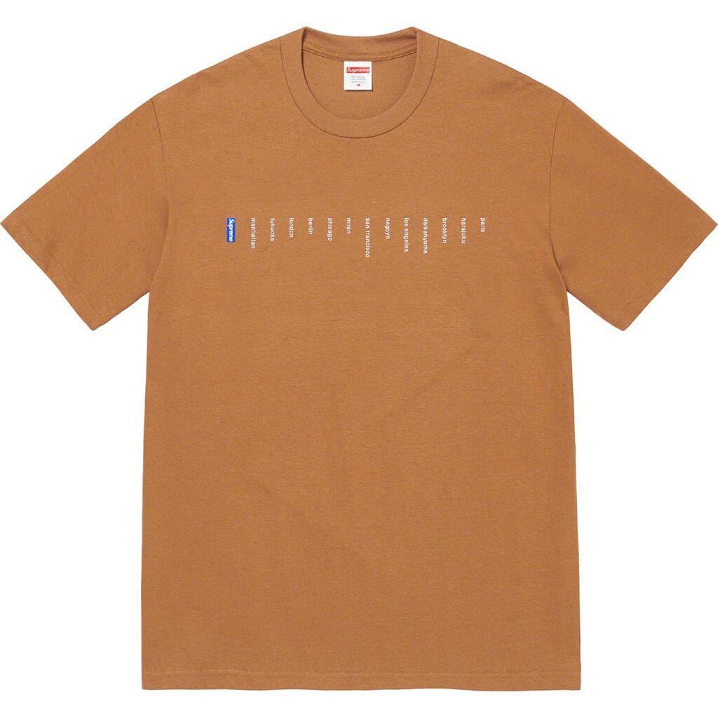 送料無料 L ブラウン Supreme Location Tee Light Brown 23SS シュプリーム ロケーション TシャツBox Logo ボックスロゴ ステッカー 新品