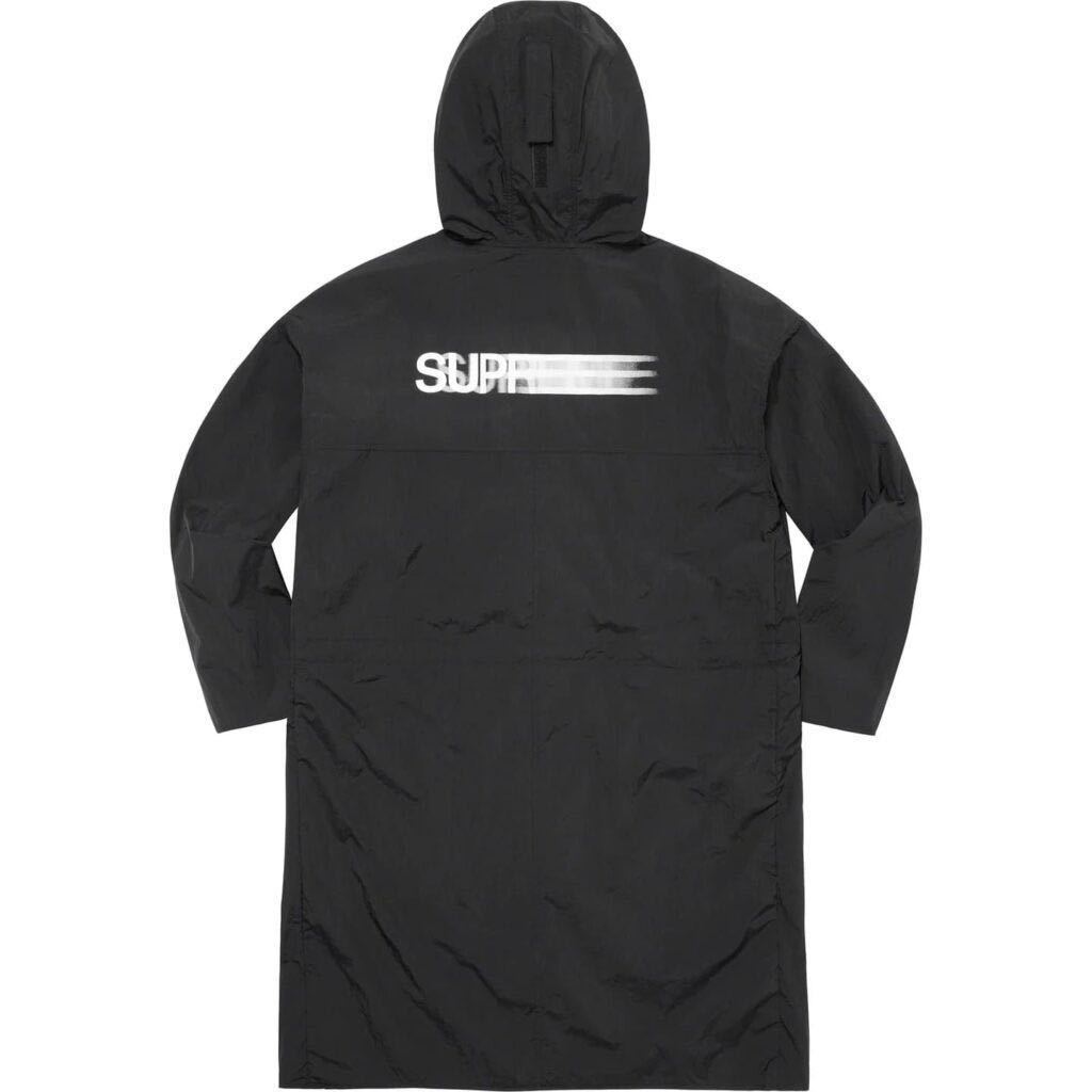 送料無料 S 黒 Supreme Motion Logo Lightweight Parka Black 23SS シュプリーム モーションロゴ ロングコート パーカー レインコート 新品