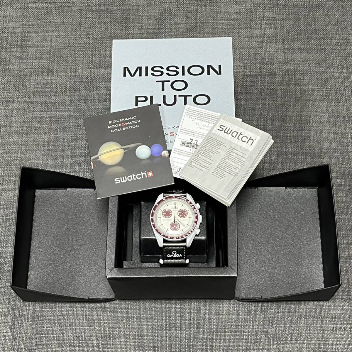 送料無料 Swatch Omega Bioceramic Moonswatch Mission to Pluto Speedmasterスウォッチ  オメガ スピードマスター プルート 冥王星 新品