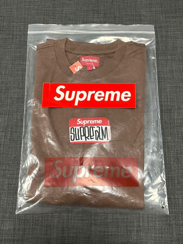 送料無料 L 茶 Supreme Gonz Nametag S/S Top Tee brown シュプリーム ゴンズ ネームタグ Tシャツ ブラウン 21FW box logo ステッカー 新品