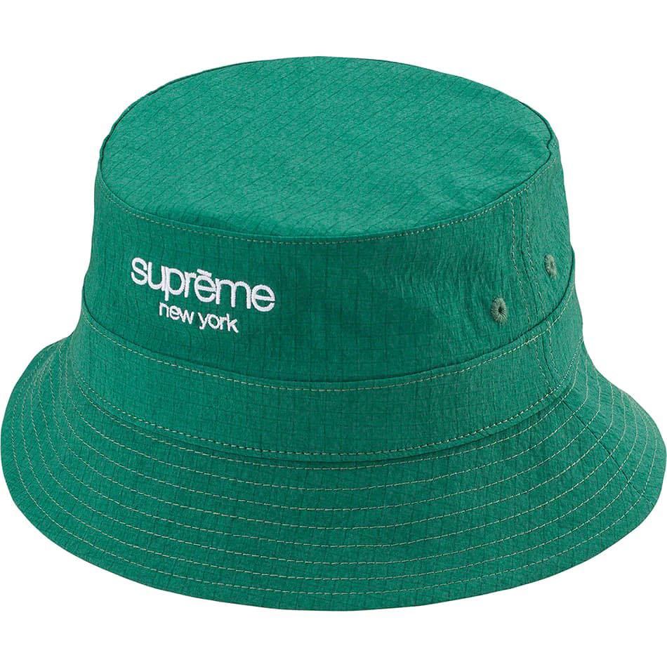 送料無料 M/L 緑 Supreme Cordura Ripstop Crusher Green シュプリーム コーデュラ リップストップ ハット バケハ 23SS Classic Logo 新品_画像1