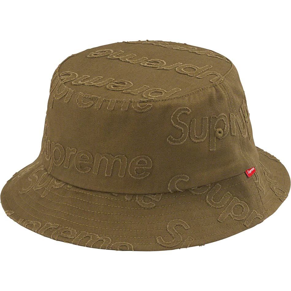 送料無料 M/L オリーブ Supreme Lasered Twill Crusher Olive シュプリーム レーザー ツイル クラッシャー ハット バケハ 23SS Box Logo