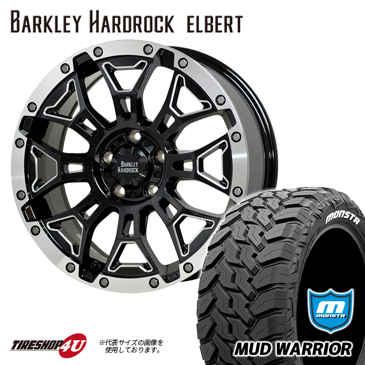 4本セット BARKLEY HARDROCK ELBERT エルバート 16X7.0J 5/114.3 MONSTA MUD WARRIOR 215/70R16 モンスタ MT アウトランダー デリカD5 RAV4_画像1