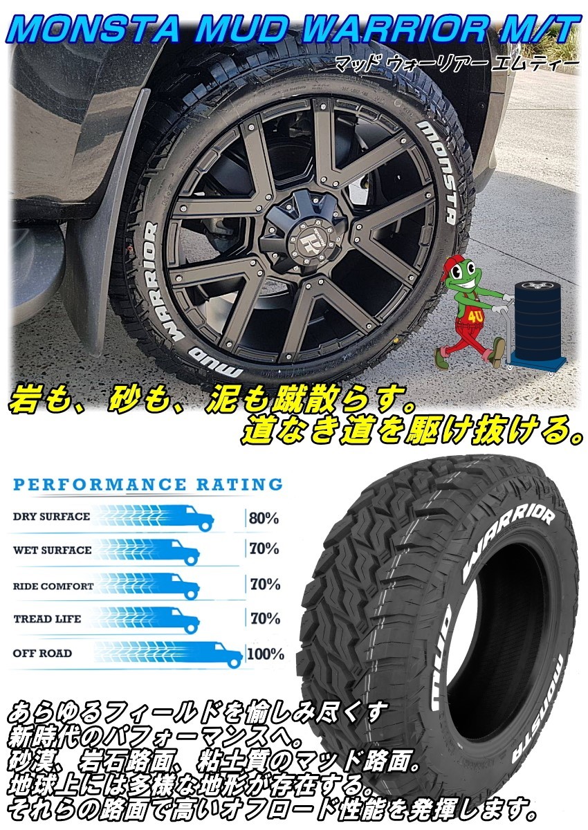 4本セット RAYS DAYTONA FDX-F6 18x8.0J 6/139.7 +20 8J B8 マシニング MONSTA MUD WARRIOR M/T 265/60R18 ハイラックス プラド_画像6