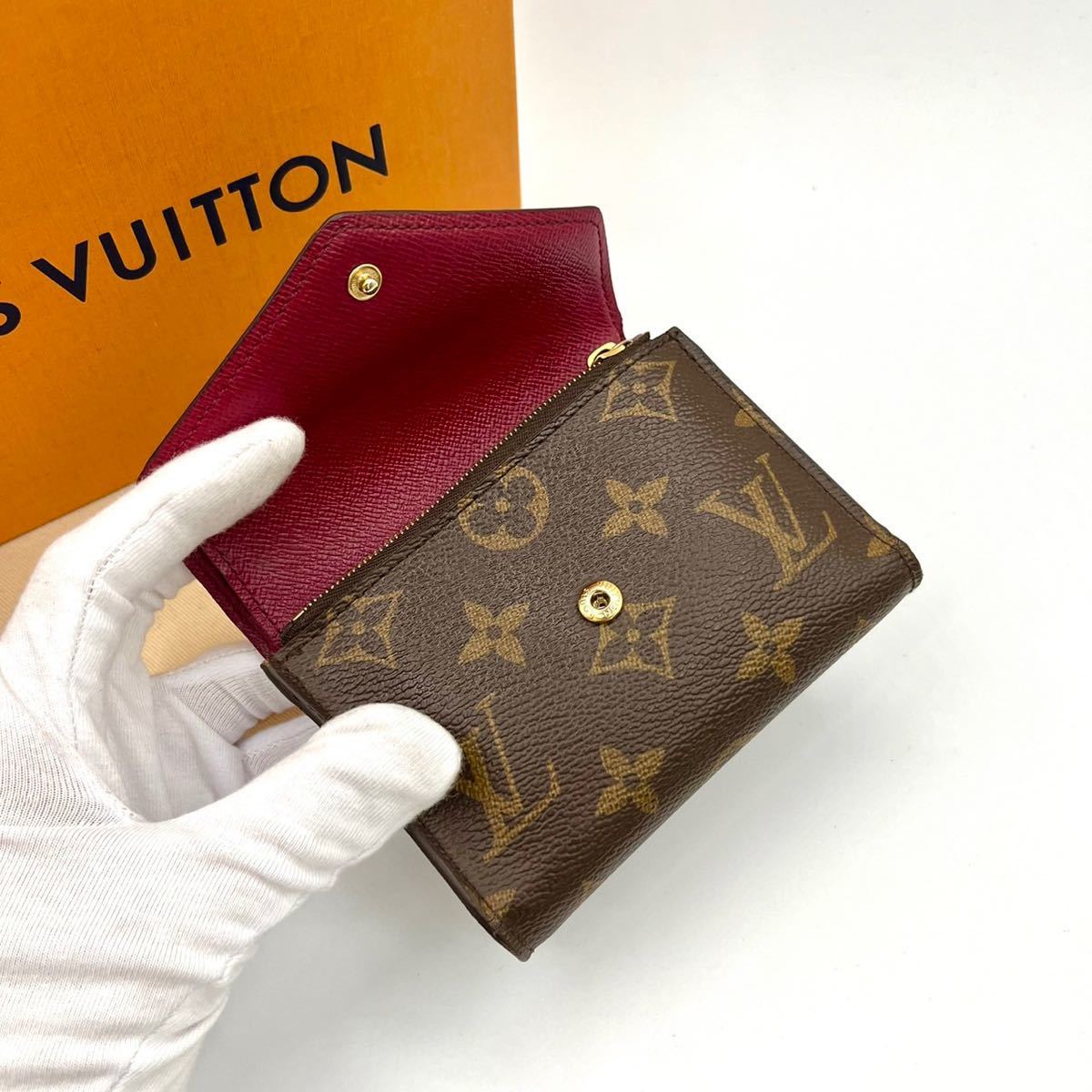 w4 ヴィクトリーヌ モノグラムフーシャ ルイヴィトン 三つ折り財布