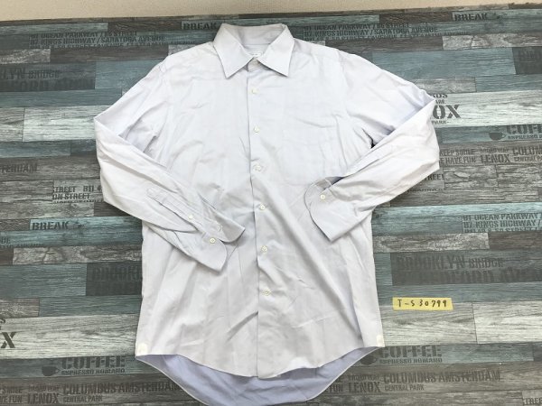 〈送料280円〉CHOYA メンズ 日本製 胸ポケット付き 長袖シャツ 39/82 水色_画像1