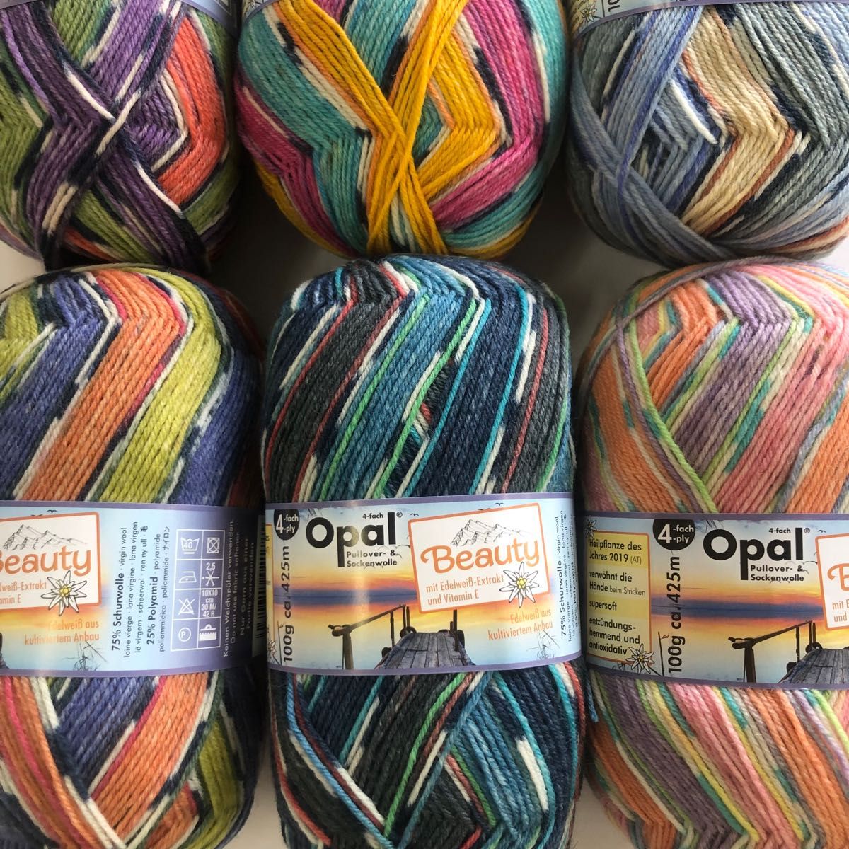 Opal毛糸　ビューティー　beauty 3 全6色セット
