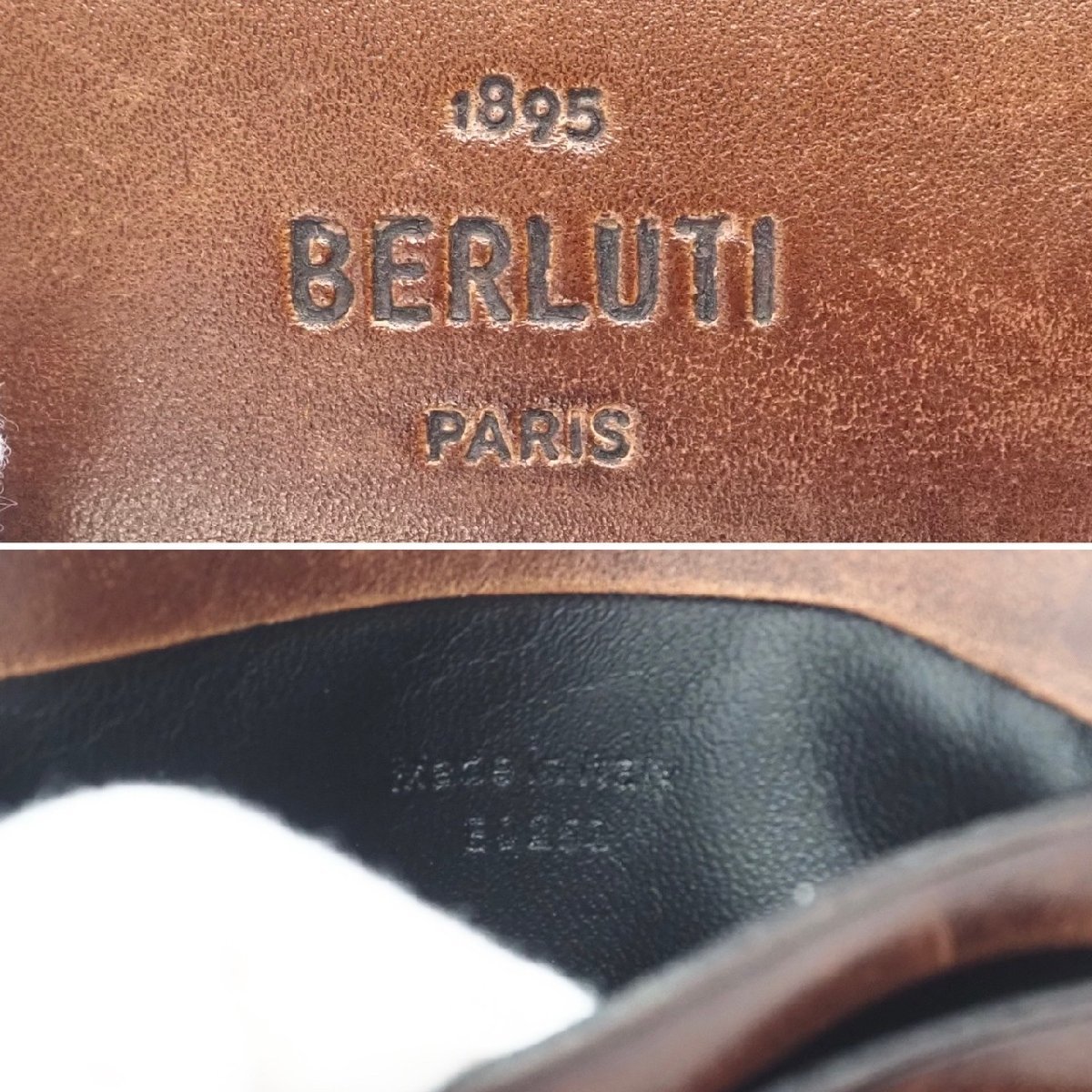 爆安爆安BERLUTI 二つ折りマネークリップ カリグラフィ ブラウン 型