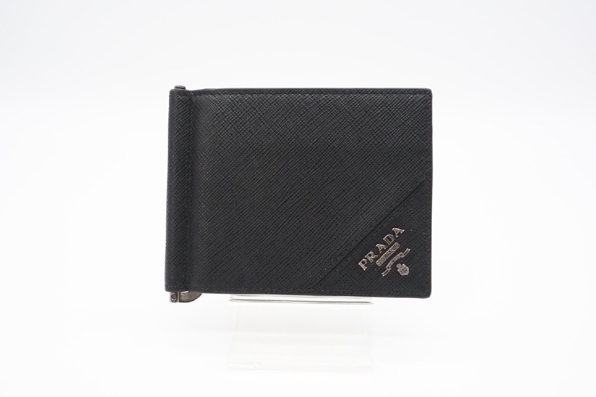 ☆安心の3大保証☆ ABランク ≪PRADA プラダ/二つ折りマネークリップ