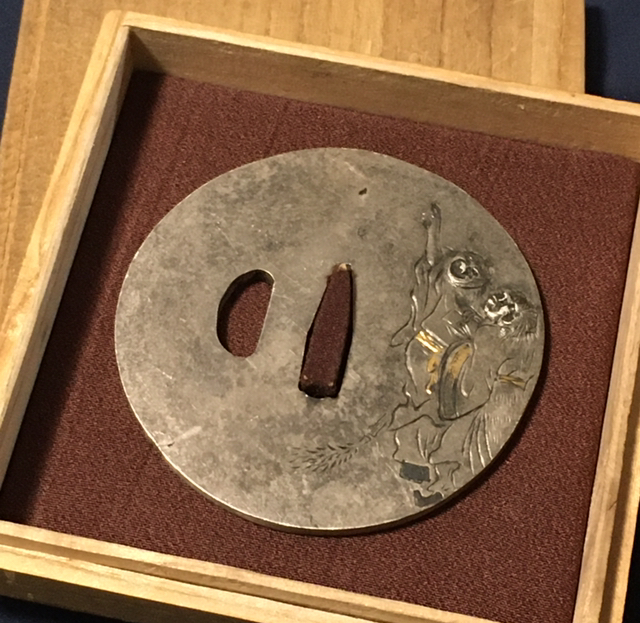 再入荷1番人気 古銅 象嵌 花鳥図花入 1989g/高さ13㎝ 蓋無木箱付 東