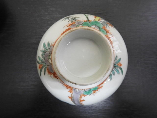ヤフオク! 色絵四君子蓋付茶碗 柿右衛門手
