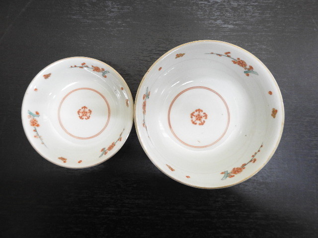 ヤフオク! 色絵四君子蓋付茶碗 柿右衛門手