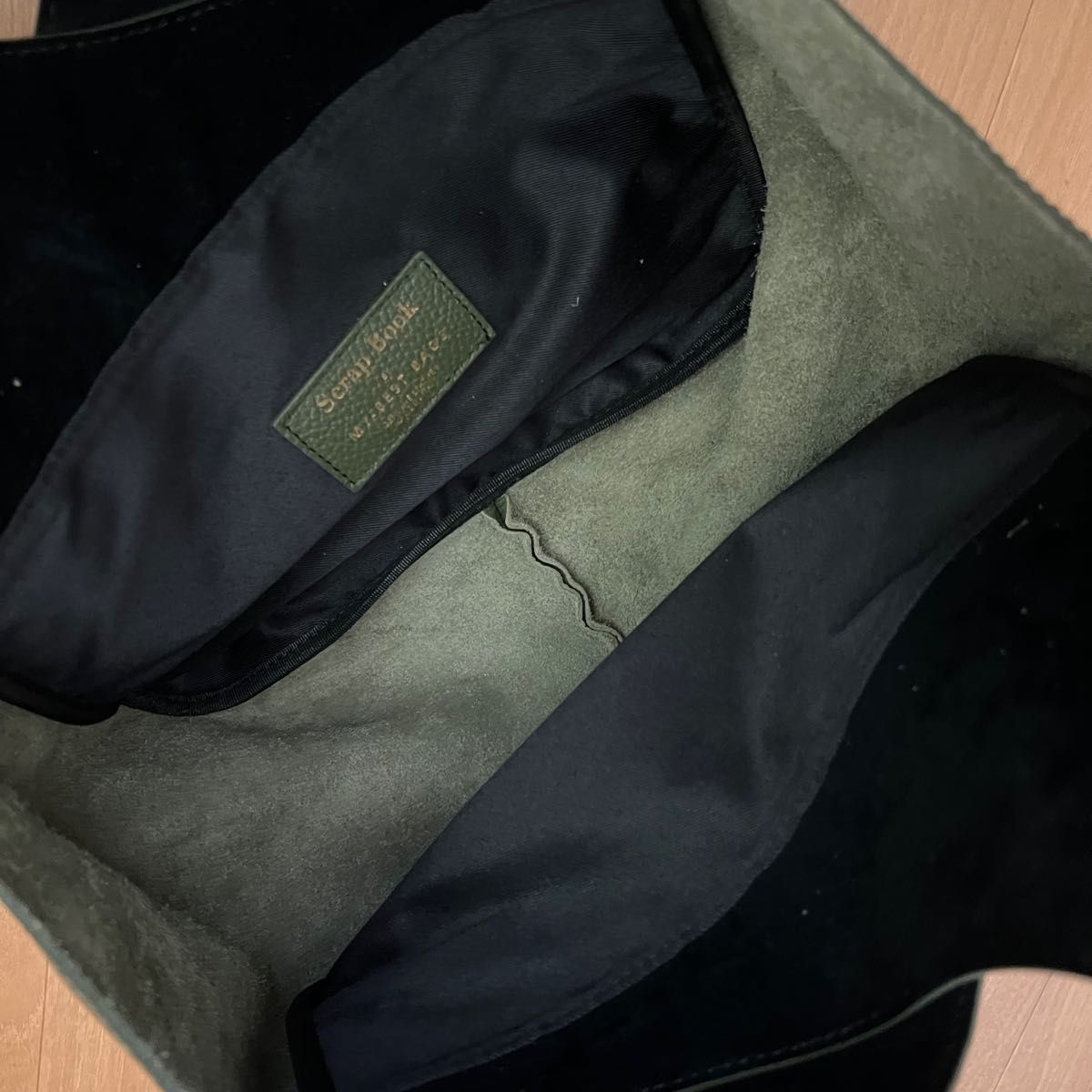 Scrap Book × My Best Bags】カシュクールトートバック カーキグリーン
