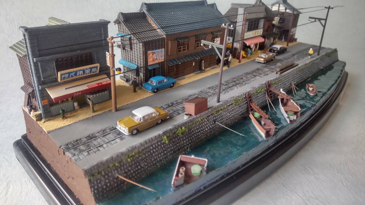 Nゲージ ジオラマ「昭和の大浦石橋通りレトロ・路面電車の走る街 Nゲージ ジオラマ「昭和の大浦石橋通りレトロ・路面電車の走る街