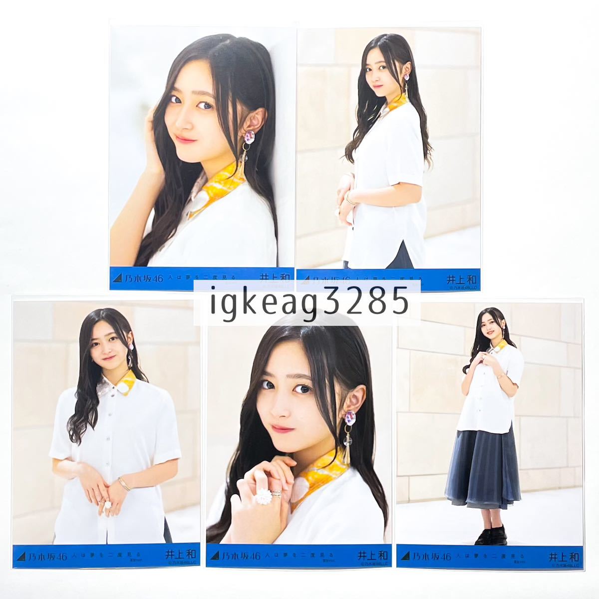 乃木坂46 井上和 人は夢を二度見る 選抜 32nd 個別 生写真 5種 コンプ ヨリ チュウ ヒキ