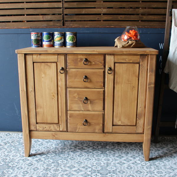 [ free shipping ( one part except ) new goods unused ]437-9 oil finishing pine purity Country style sideboard furniture retro Northern Europe ( inspection exhibition goods outlet exhibition liquidation goods 
