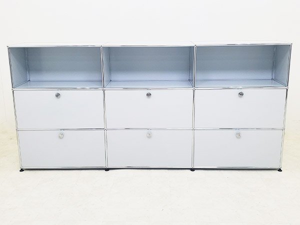 P4328[USM is la-/USM Haller] shelf / storage shelves / system cabinet /3 row 3 step / Drop down door ×6/ top class / modern design /W2270mm/55 ten thousand 