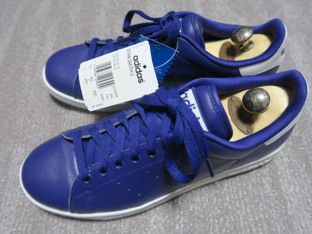 未使用 デッド タグ付き 09年製 STAN SMITH Ⅱ スタンスミス2 アディダス パープル オールレザー 27.0cm 希少人気カラー