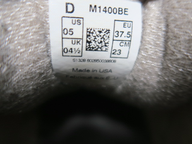 良品★名作 超希少 アメリカ製 ニューバランス NEW BALANCE スニーカー NEW BALANCE M1400BE MADE IN U.S.A. ベージュ US5.0 JP23.0cm_画像9