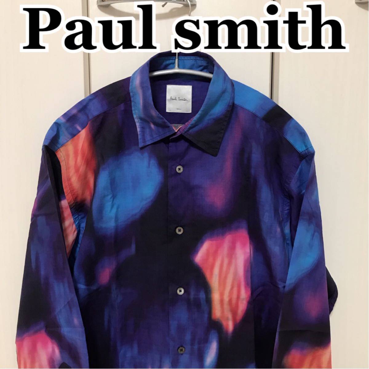  Paul Smith Paul smith Ray балка принт рубашка 21SS рубашка с длинным рукавом S размер 