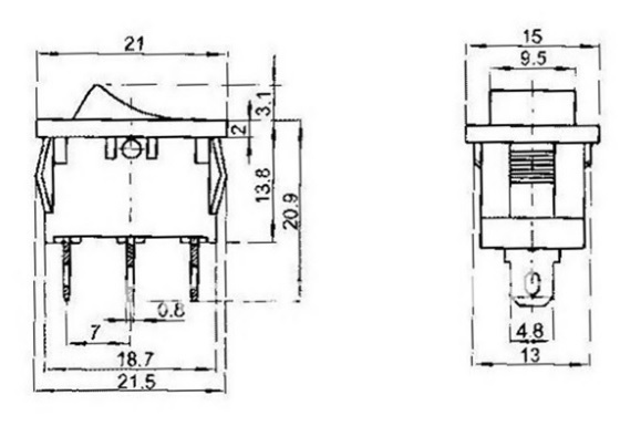 3P ON-OFF-ONロッカースイッチ（モーメンタリ）125V/10A 250V/6A！_画像4