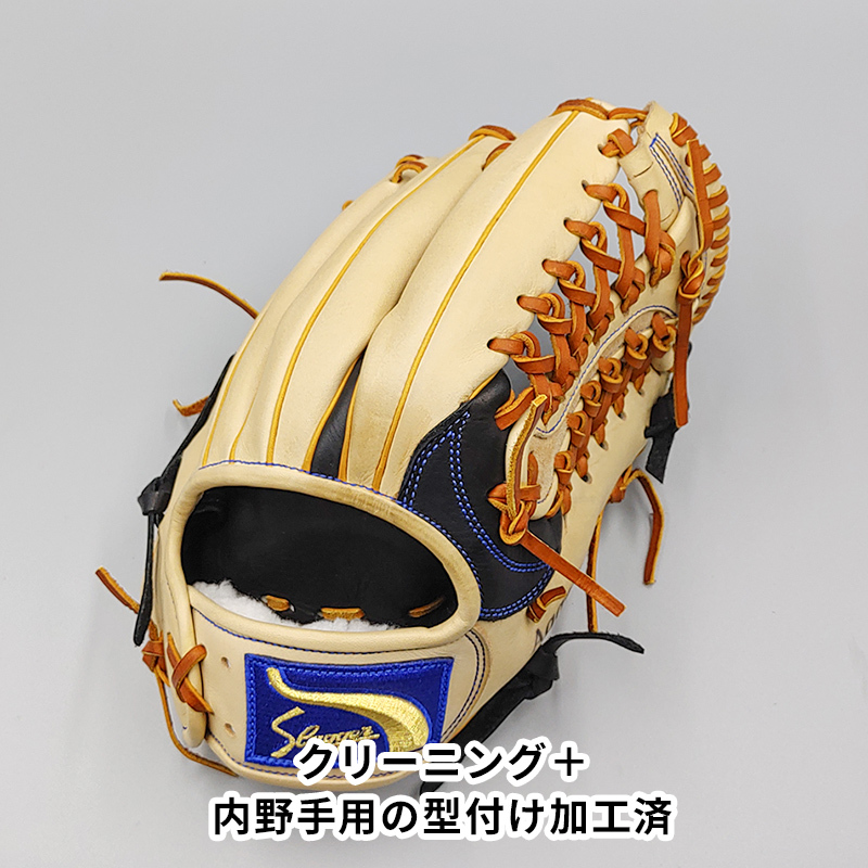 クリーニング済み 】 スラッガー 軟式グローブ / 内野手用 型付け済み