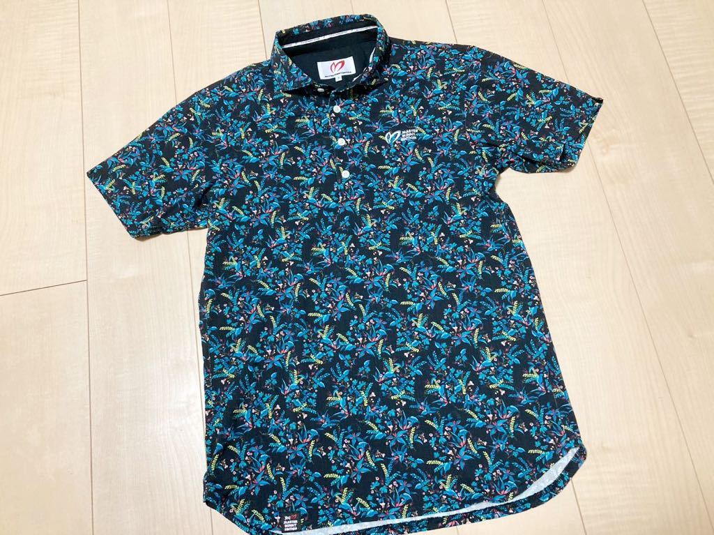 □美品 マスターバニー ストレッチ ポロシャツ サイズ4 総柄 パーリー
