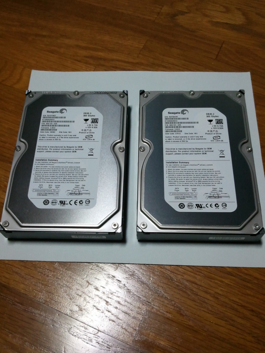  prompt decision * Toshiba RD series recorder for HDD *Seagate made 300GB/3.5 -inch /SATA/ST3300820SCEni pcs. set *