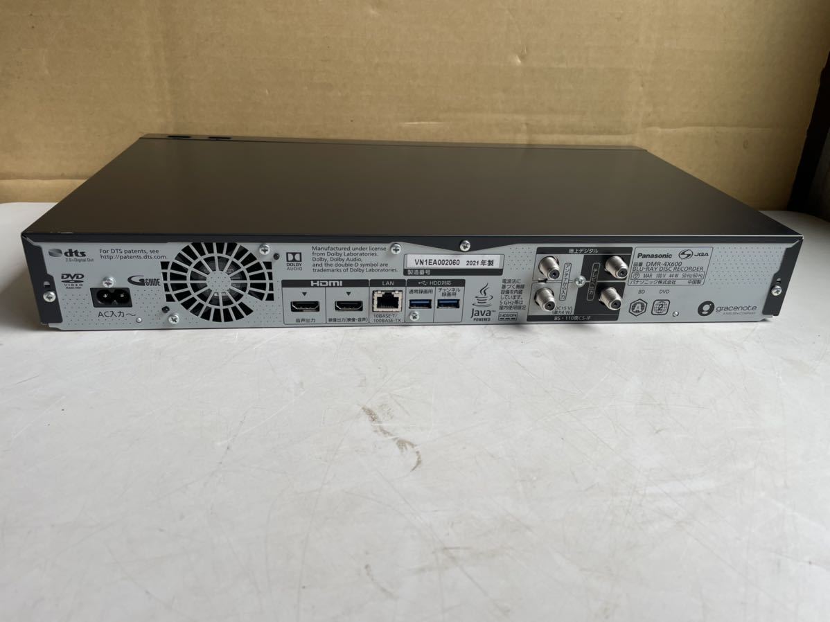 Panasonic パナソニック DMR-4X600 ブルーレイディスクレコーダー 2021