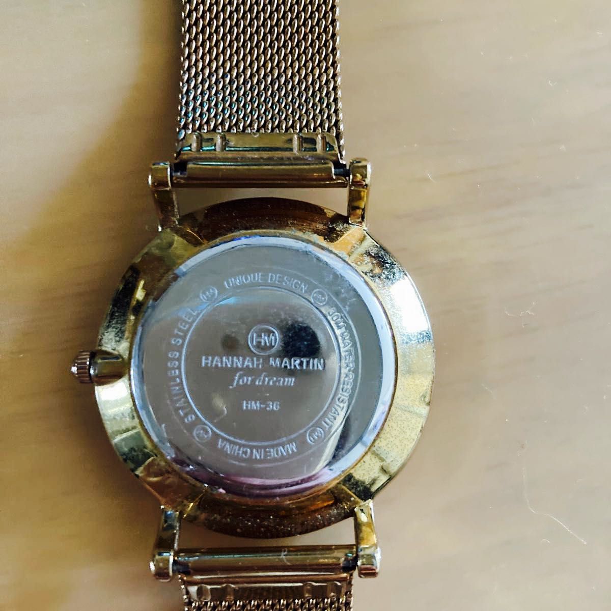 腕時計　ブレスレット　セット　HANNAH MARTIN ピンクゴールド