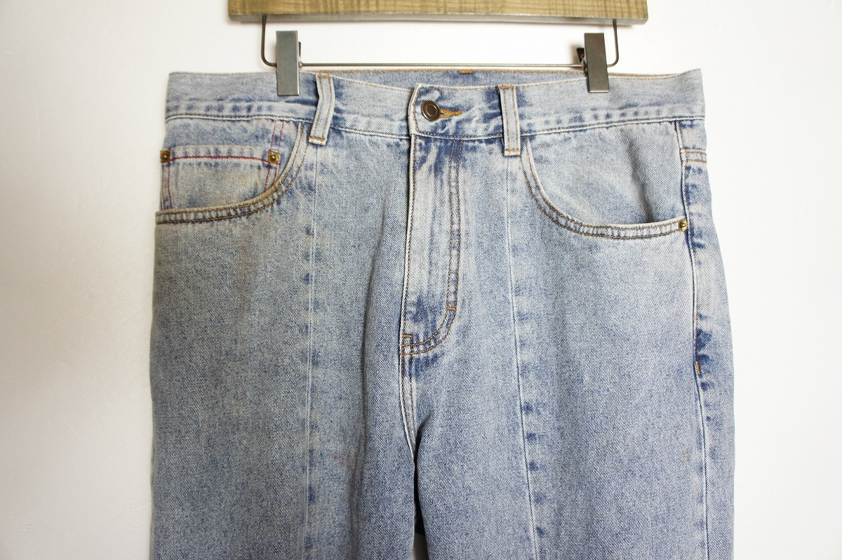 正規 21SS VICTIM ヴィクティム WASHED DENIM PANTS ウォッシュ デニム パンツ VTM-21-P-032 薄青 L 本物 508N_画像3