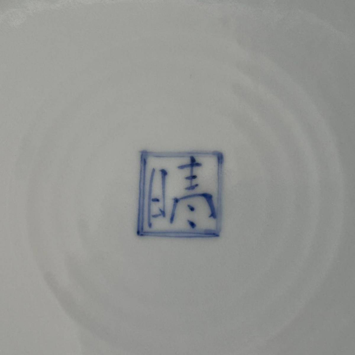 陶芸 染付 野葡萄絵 皿 東海林晴美 共箱 山形 天童 飾り皿 磁器 食器