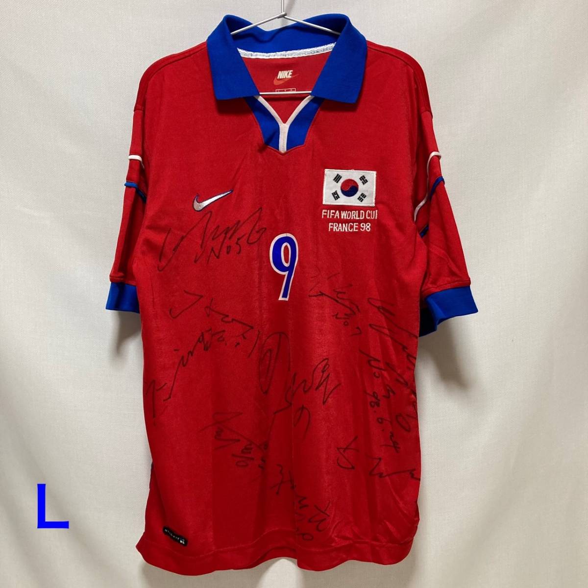 65最終サイン入りKorea韓国サッカー代表ユニフォーム当時物まとめNIKEナイキ1998ワールドカップW杯フランスFIFAコレクター寄書ユニホーム20_画像4