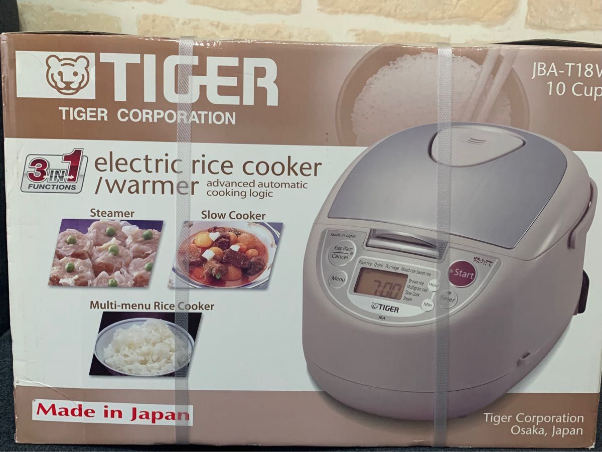 TIGER 【海外向け】マイコン式ジャー炊飯器 (10CUP/1升炊き) JBA-T18W(C)/220V