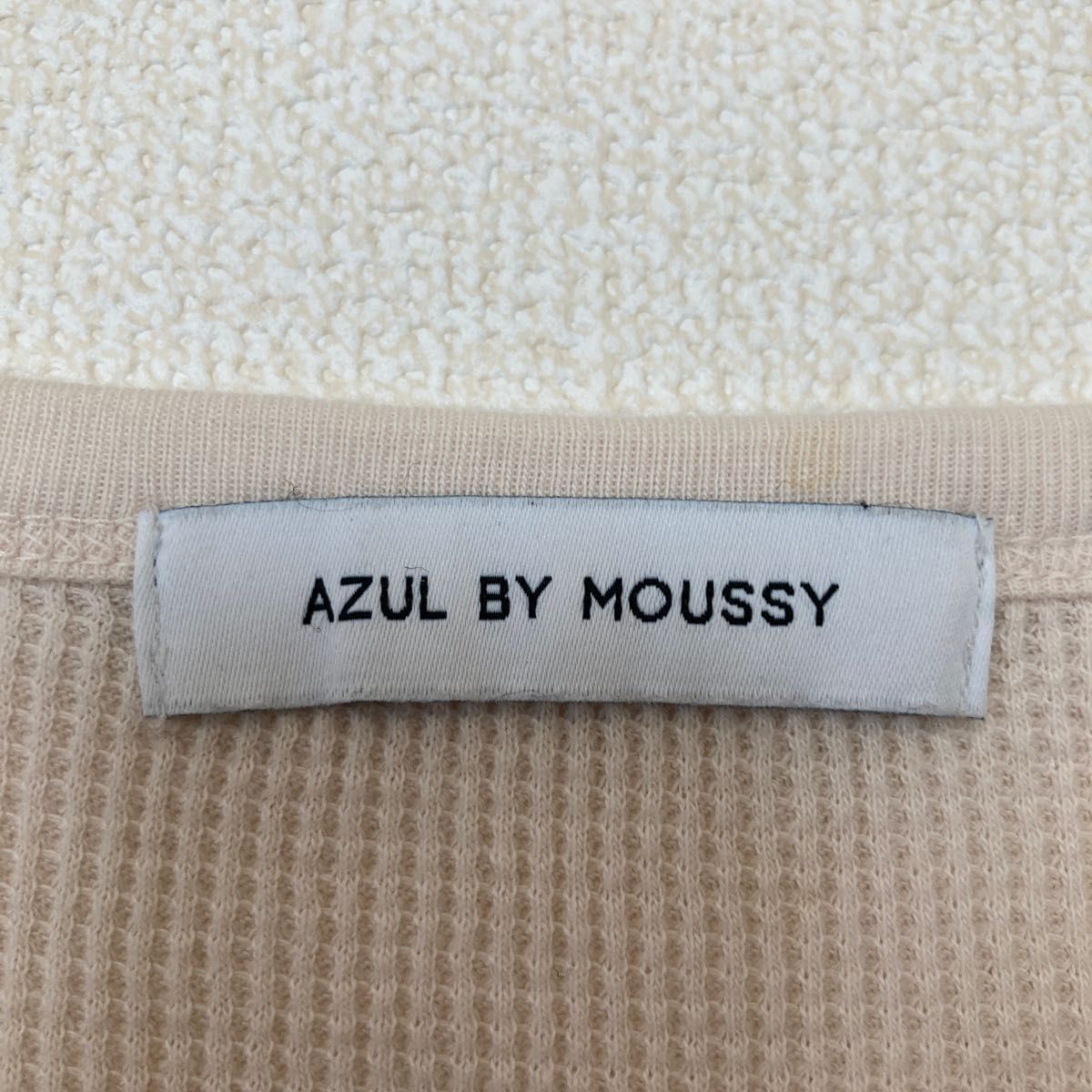 AZUL BY MOUSSY ミッキープリント ワッフル素材 半袖Tシャツ レディースS