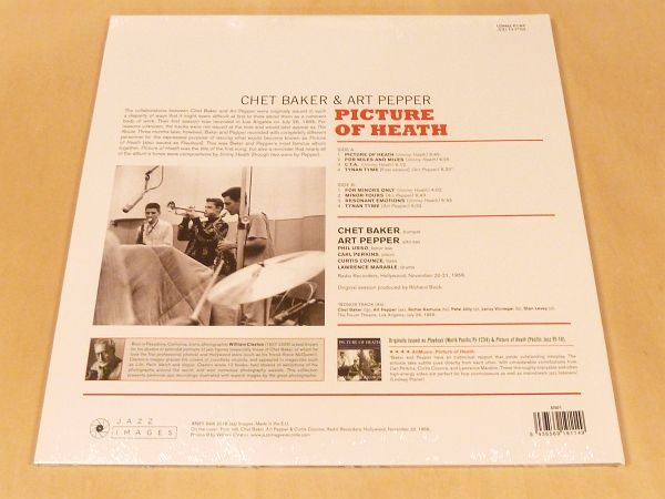 未開封 チェット・ベイカー&アート・ペッパーPicture Of Heath Deluxe Edition 180g重量盤LP+ボーナス1曲Chet Baker Art Pepper Playboys_画像2