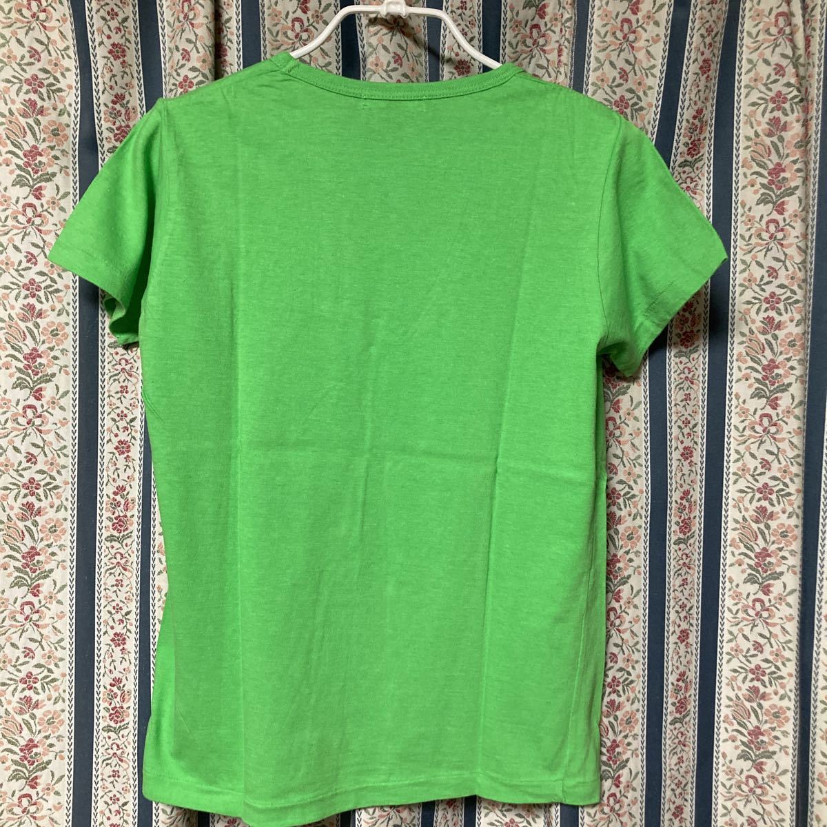 オゾンロックス Rロゴ刺繍 シンプル半袖Tシャツ チビT ライトグリーン_画像3