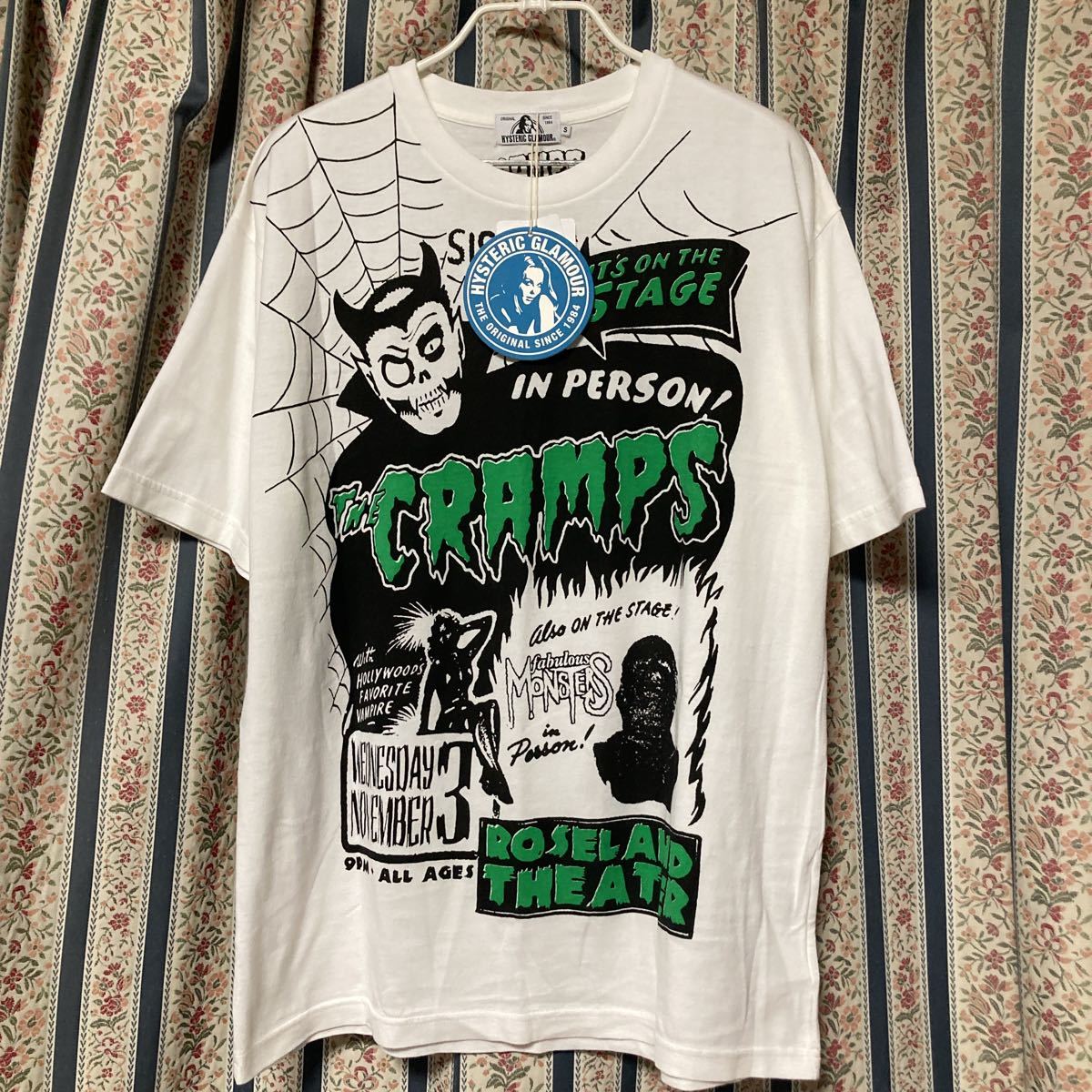 新品！ヒステリックグラマー× CRAMPS プリントTシャツ 半袖 バンドT パンク ロック ゴシック クランプス ゆったりめ オーバーサイズ