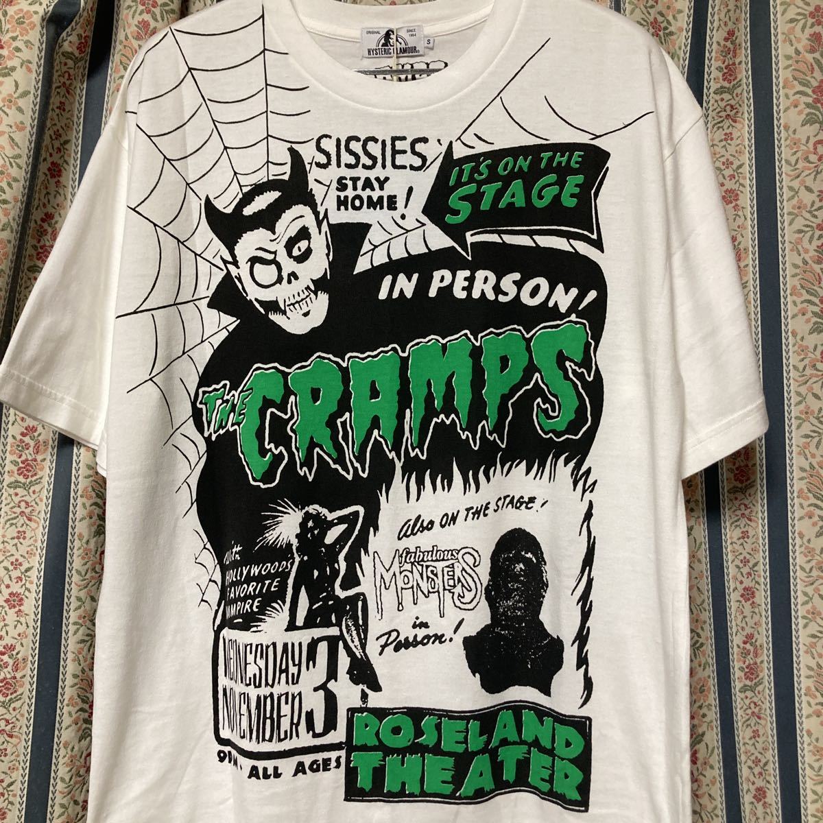 新品！ヒステリックグラマー× CRAMPS プリントTシャツ 半袖 バンドT パンク ロック ゴシック クランプス ゆったりめ オーバーサイズ_画像2