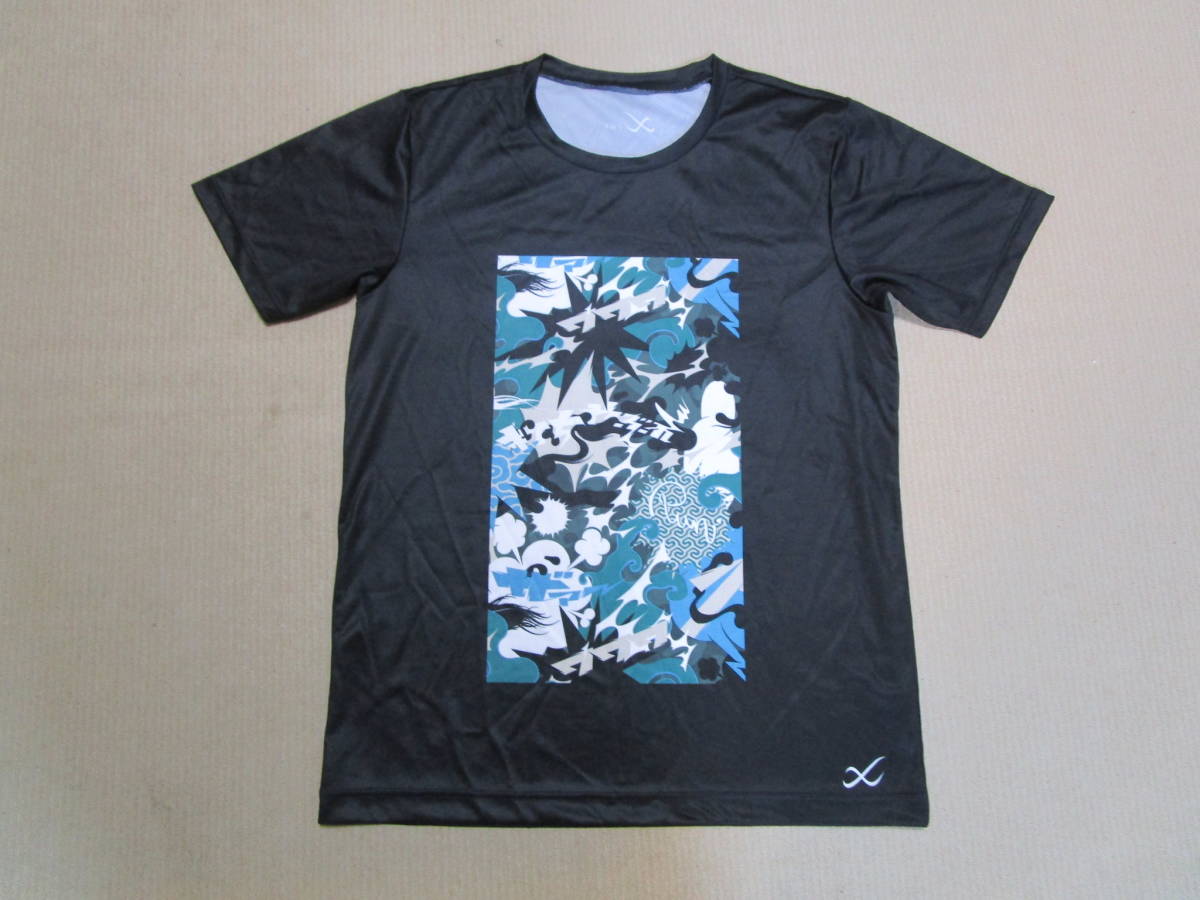 吸汗速乾!良好即決!ワコール CW-X メンズ 半袖 Tシャツ ブラック系 size M ポリエステル100%_画像1